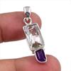 Натуральный аметист, Аметист драгоценный камень 925 стерлинговое серебро Подарочная подвеска 1.50" R0c60