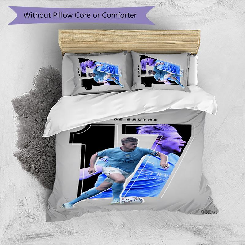 Kevin De Bruyne 3pcs Bedding Set Duvet Cover Closure Includes 1 Duvet Cover & 2 Pillowcases for All Seasons Bedroom Home Dorm Decor