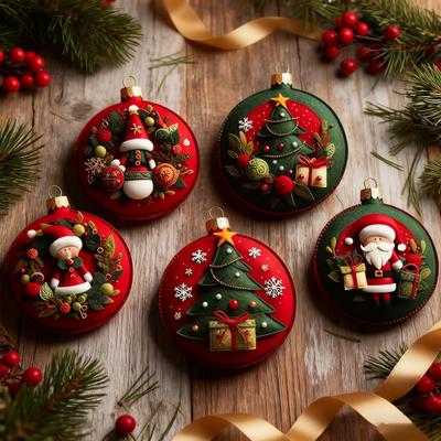 Набор фетровых патчей для рождественского DIY, праздничный набор для рукоделия с предварительно нарезанными листами фетра, материалы для шитья и рукоделия из ткани ручной работы для украшения елки и дома