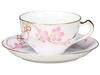 Okura Art Pottery Sakura Series 6th Edition "Yui Sakura" Cup & Saucer, Coffee/Tea, Approx. 235cc, Made In Japan, 1C/A682-6