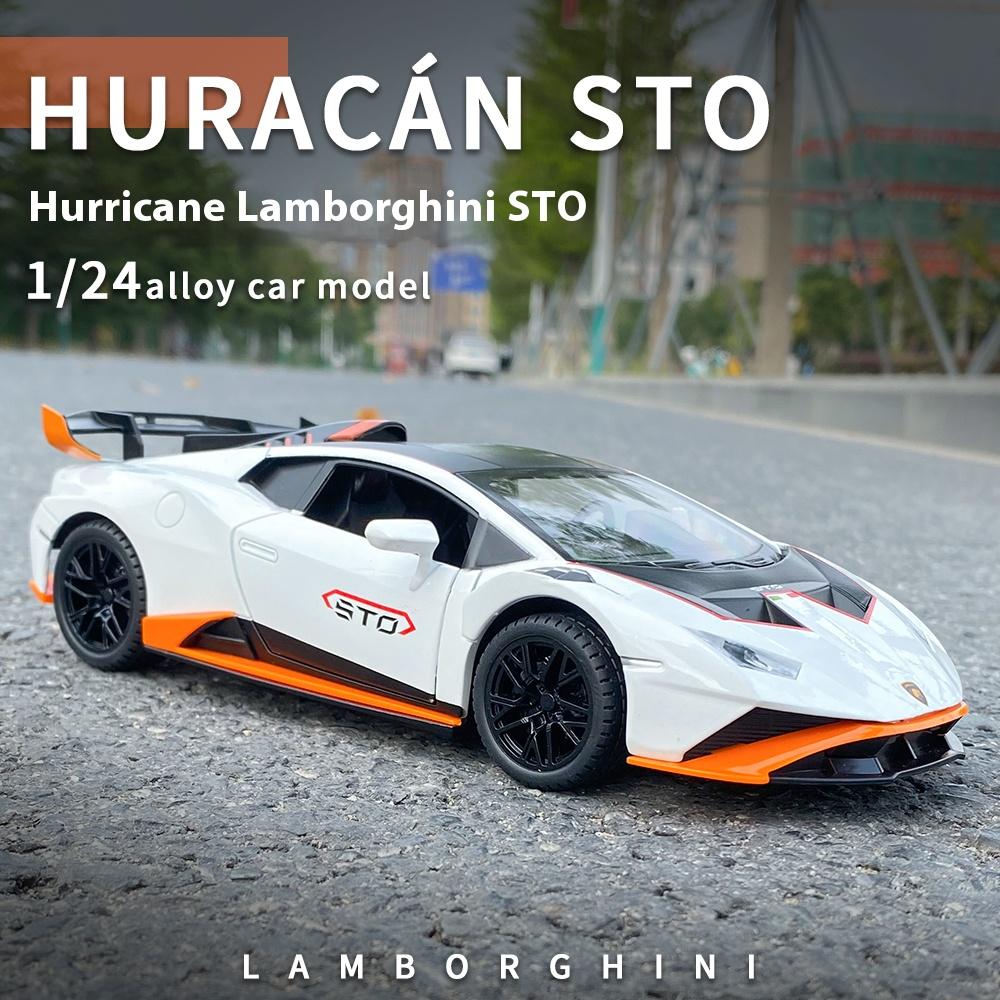 1/24 Lamborghini Huracan STO V10 Supercar Model Alloy Die Cast Vehicle Model Home Interior Collection Decorative Ornaments Gift