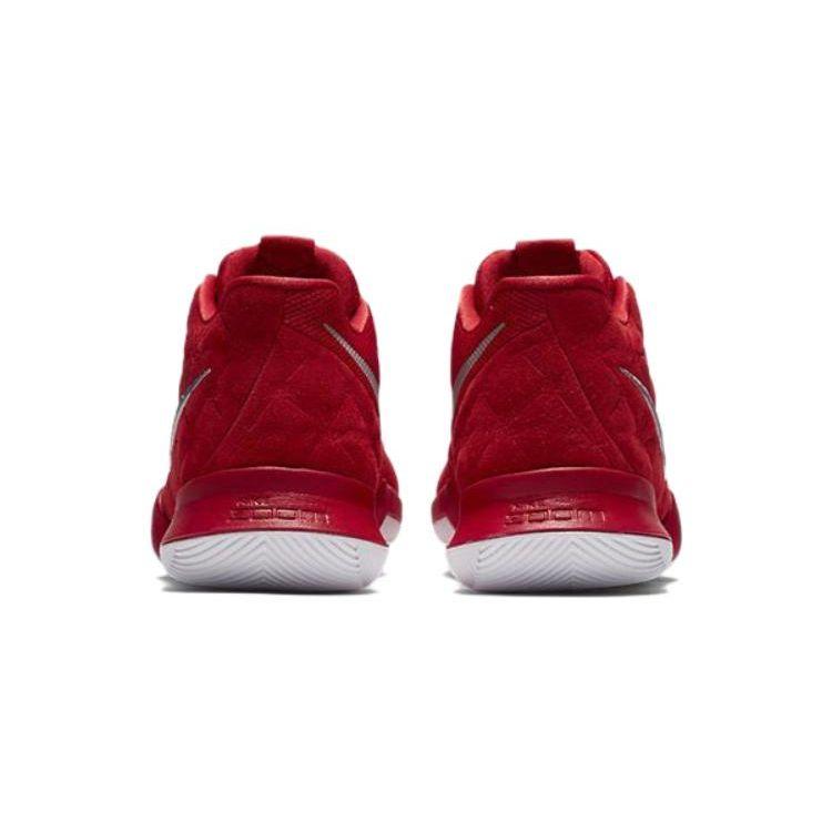 Nike Kyrie 3 Удобные Универсальные Нескользящие Амортизирующие Прочные Поддерживающие Легкие Полувысокие Кроссовки для Ходьбы Детская Обувь Красно-Белые 869984-601