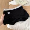 Ladies Spring and Autumn Simple Color Letter Pure Cotton 10A Anti Bacterial Mid Waist Flat Angle Underwear