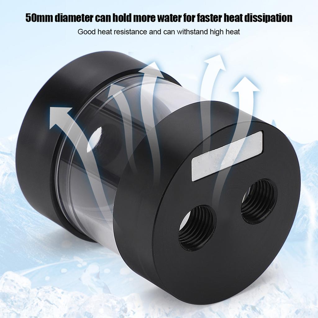 3 Holes Cylindrical Water Cooling Tank Computer Water Tank Replacement Computer Accessory
