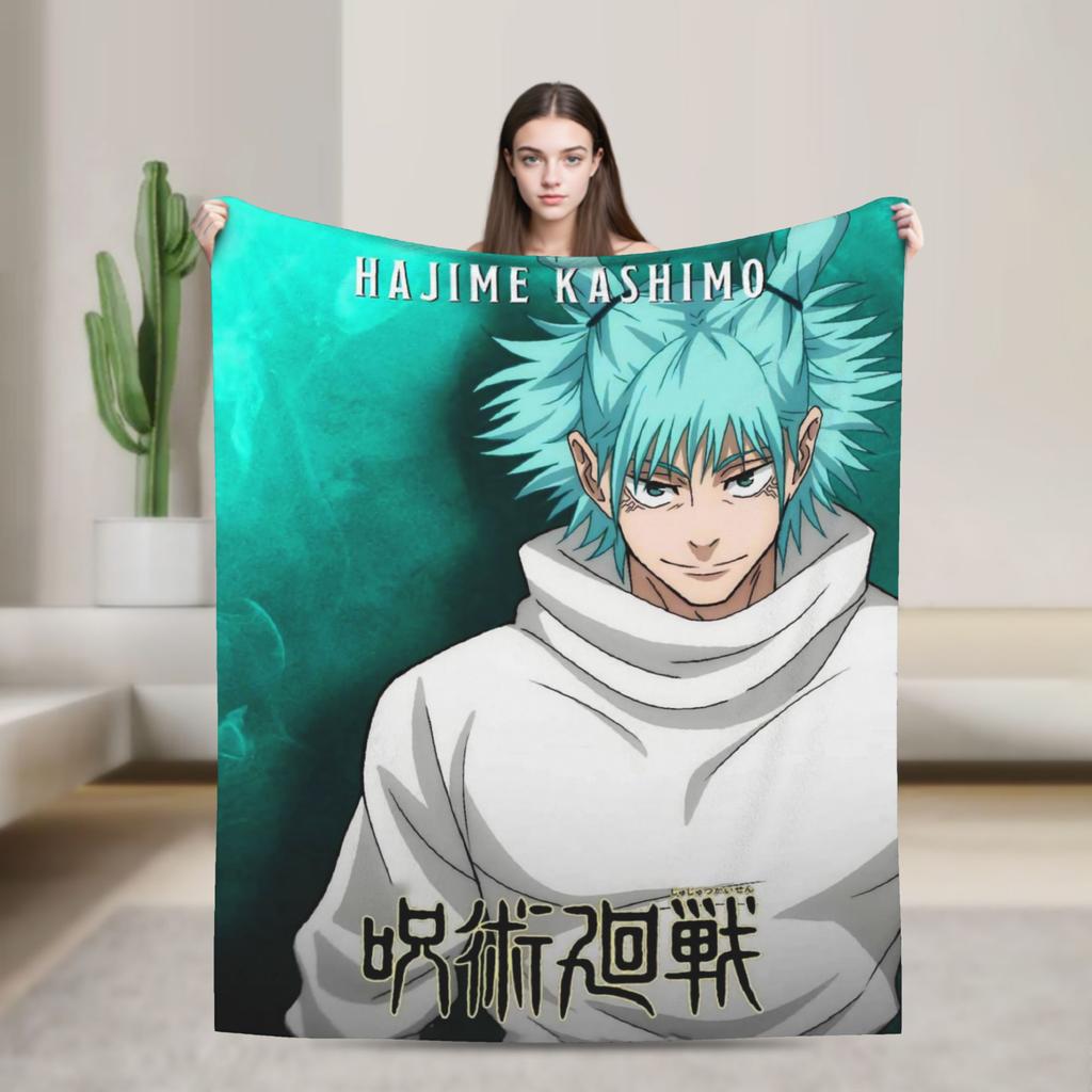 Плед Hajime Kashimo Jujutsu Kaisen Качественный Теплый Мягкий Плед-Покрывало Зимний Детский Диван-Кресло Пушистое Покрывало на Кровать