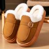 Memory Foam Slippers Women Suede Platform EVA Sole Warm Home Shoes Winter Non Slip Comfortable
