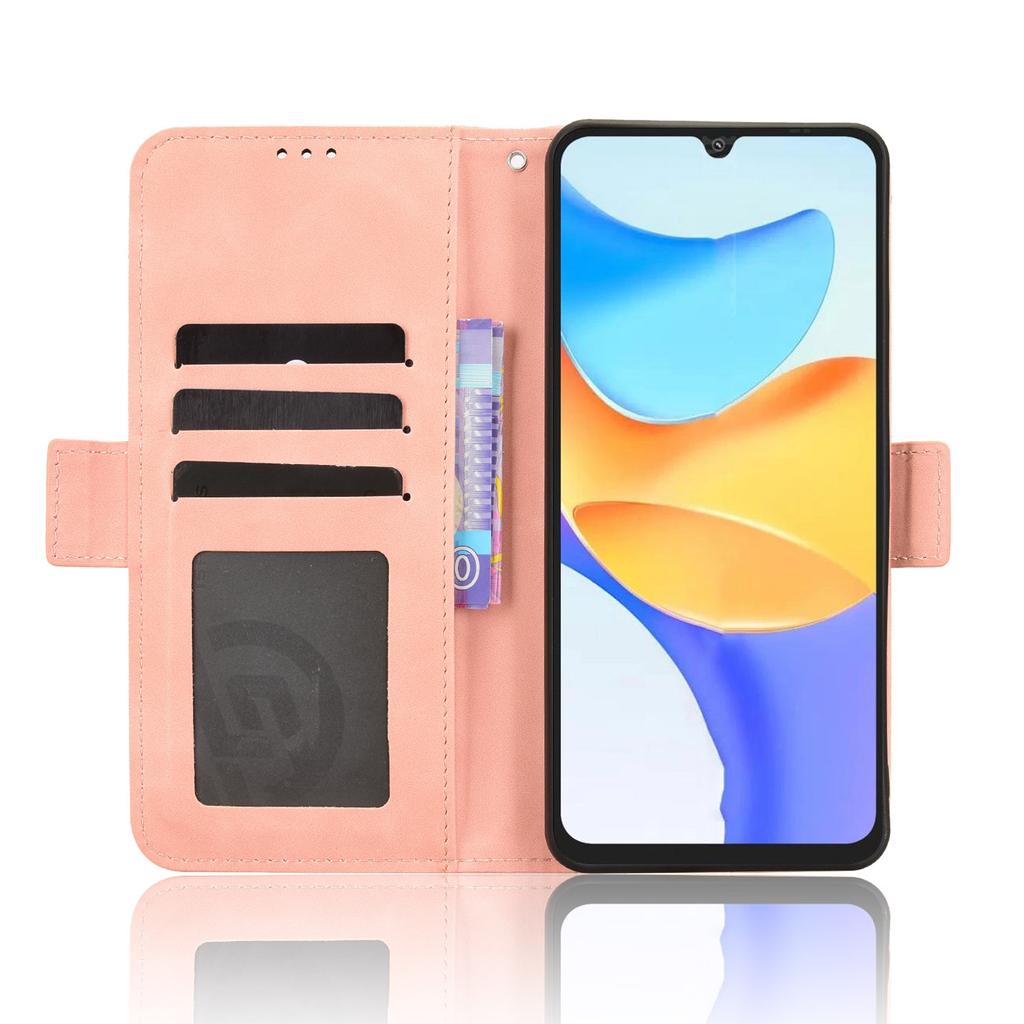 Кожаный чехол-бумажник для Blackview Shark 6 / Oscal Tiger 8 с несколькими отделениями для карт