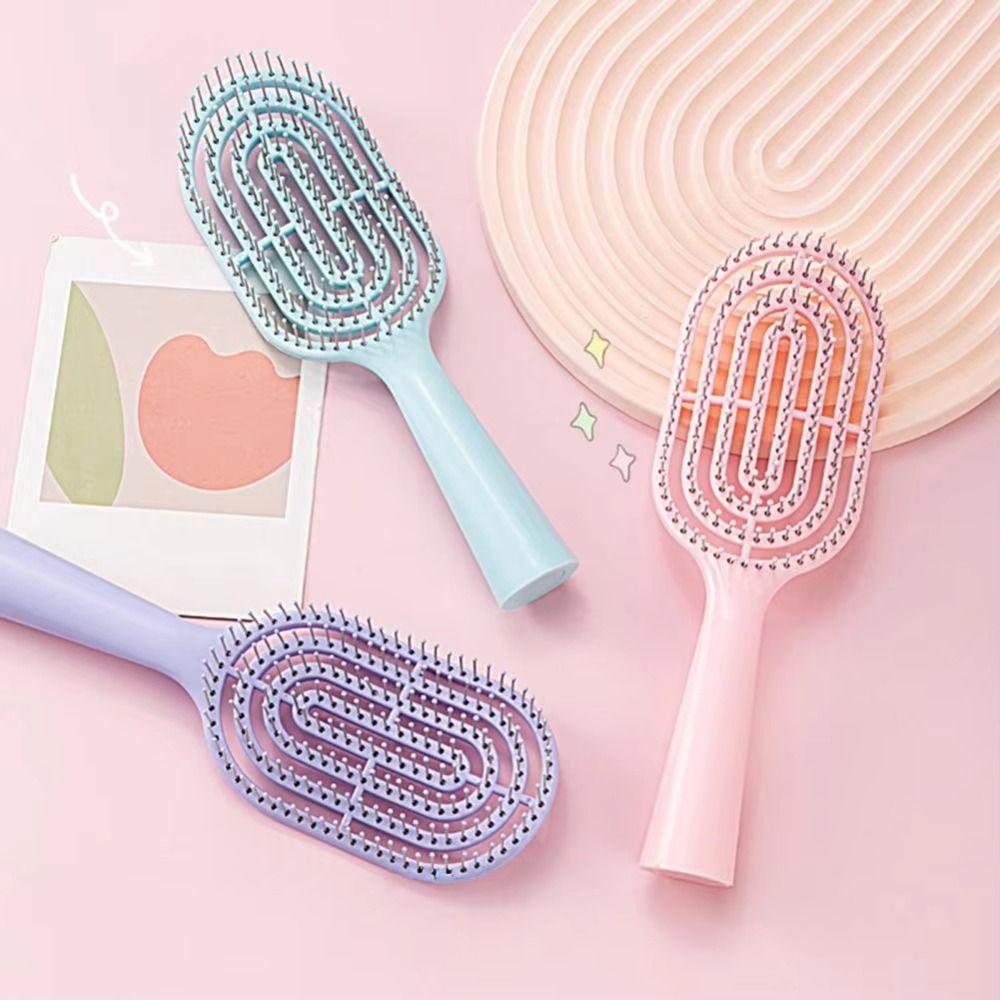 Thin Thick Curly Vented Hair Brush Anti-static Hair Styling Tool Hair Paddle Brush  for Women Girls