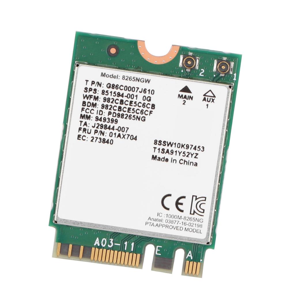 Bluetooth 4.2 For Intel 8265 867M 802.11AC 2.4G 5G Wireless Network Card For Lenovo