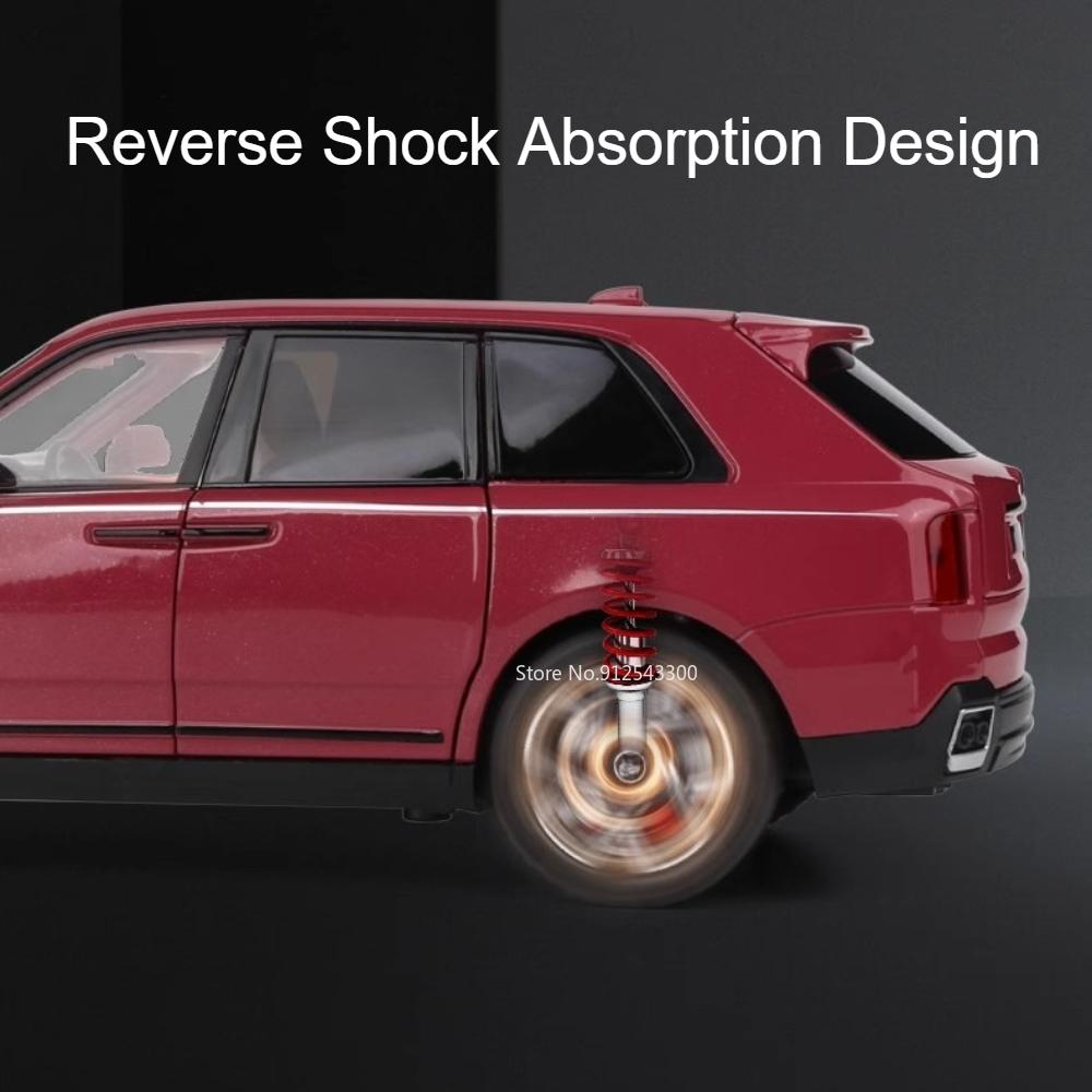 1:24 Rolls-Royce Cullinan Spectre Car Model Toy Starry Sky Top Shock Absorption Alloy Diecast Vehicle Models Gift Ornaments