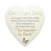 Thoughts Of You Graveside Heart Plaque - Angel Baby