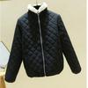New Fashion Autumn Cashmere Women's Jacket Winter  Stand Collar Thick Student Parkas Pink Green Yellow Warm Coat