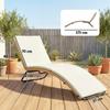 Poly Rattan Sun Lounger S-Shaped Garden Lounger with Cushion Breathable Seat Surface Steel Frame