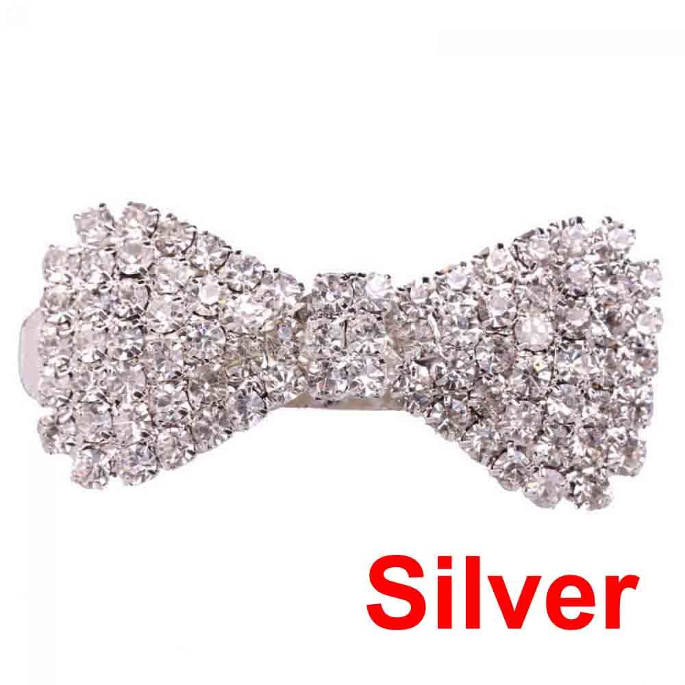 Fashion Jewelry Clamp Rhinestone Hairpin Bowknot Barrette Hair Clip