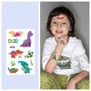 1 Sheet Kids  Waterproof Glitter Dinosaur Fake Tattoo Sticker Toys Kids Body Sticker Toys Instant Body Sitcker