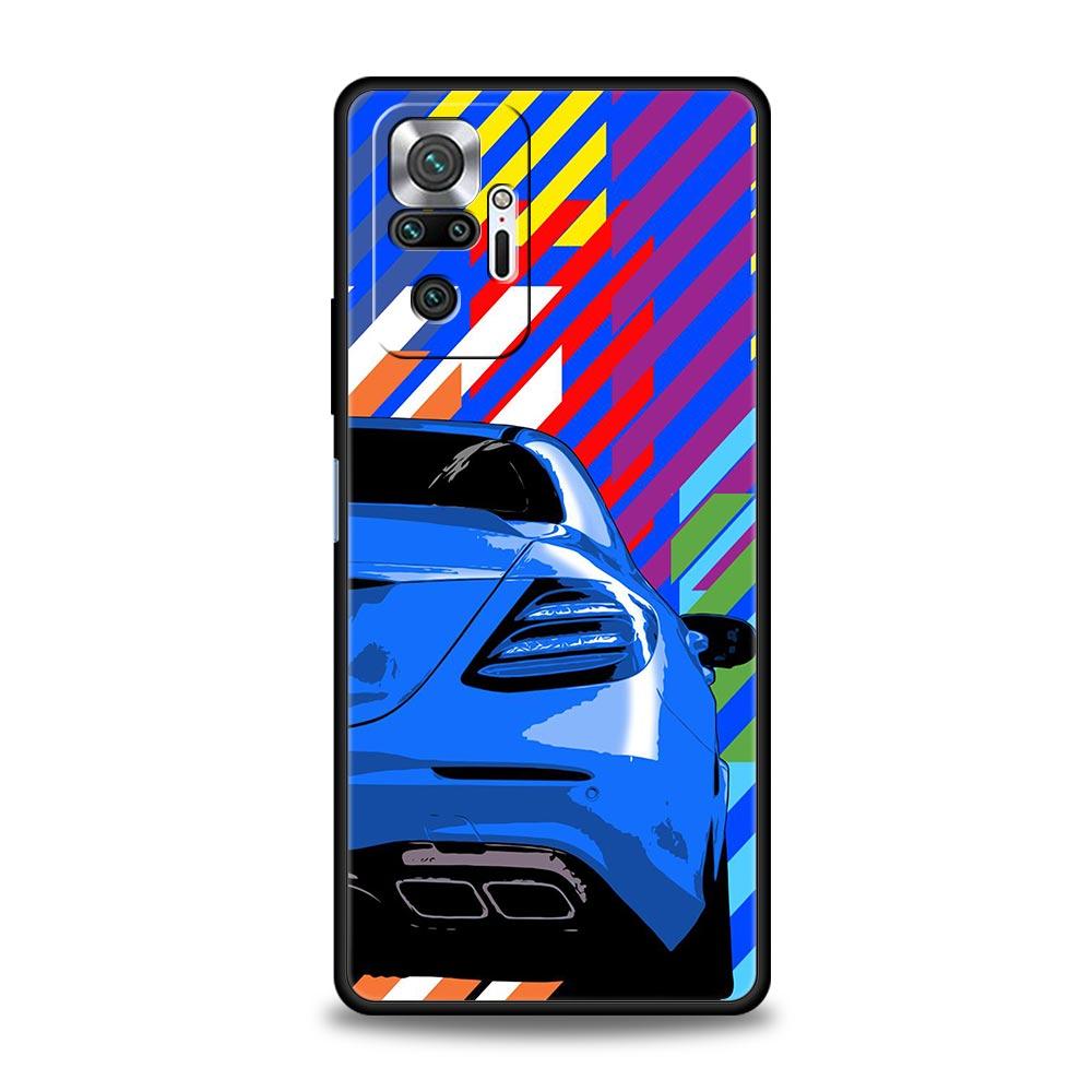 Чехол для телефона Xiaomi Redmi Note 12 10 11 9 8 Pro Plus 9S 7 8T 9T 9A 8A 9C K40 игровой мягкий чехол JDM спортивный автомобиль лампа самолет