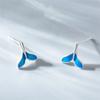 New 925 Sterling Silver Mermaid Tail Charm Stud Earring For Women Jewelry Pendientes Accessories Eh1082