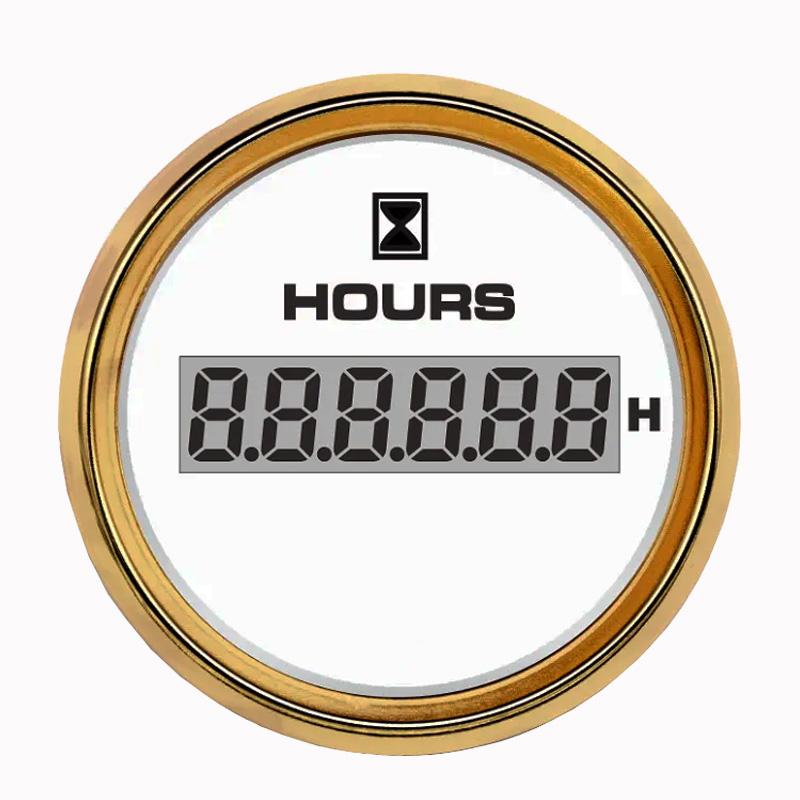 Engine Hour Meter 52mm Waterproof Gauge for Diesel Trucks & Industrial Equipment