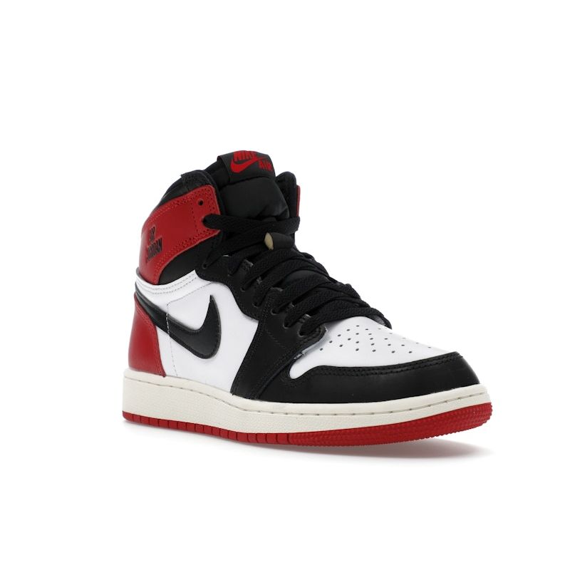 Air Jordan 1 Retro High OG GS Black Toe Reimagined Kids Sneakers Red Varsity-Red White FD1437-106