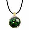 1Pc Pokemon Pikachu Pendant Leather Cord Necklace, Unisex Anime Sweater Chain