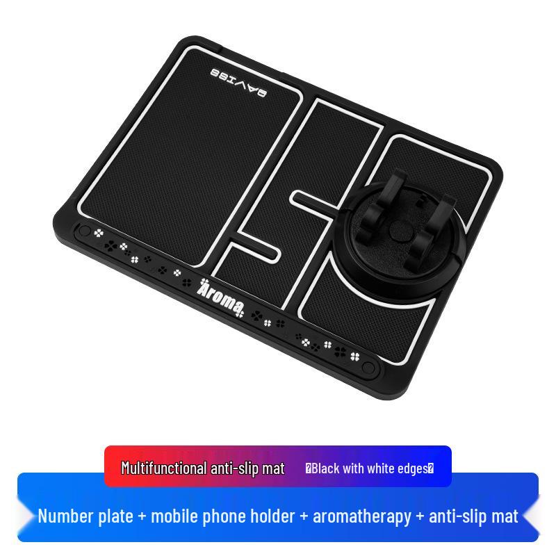 Multifunctional Anti-Slip Car Phone Holder with Concealable Parking Number Plate