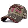 Sports Outdoor Women And Men Pattern Head Cow Cap Baseball Stitching Stitched Embroidered Alphabet Vintage Cotton Washed Neutral Gender  For Hats