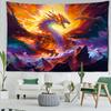 Peak Fire Dragon Tapestry Wall Hanging Cartoon Kawaii Abstract Art Mysterious Witchcraft Hippie Dormitory Home Decor