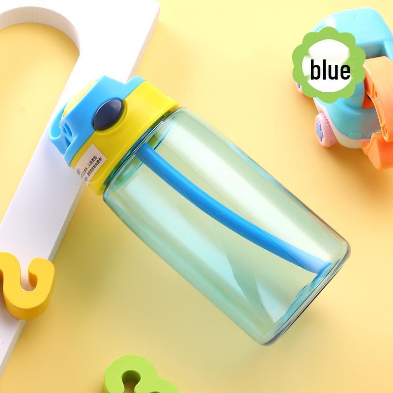 Мультяшный пластиковый стакан для воды с трубочкой-носиком для детей - Портативный и идеально подходит для школы
