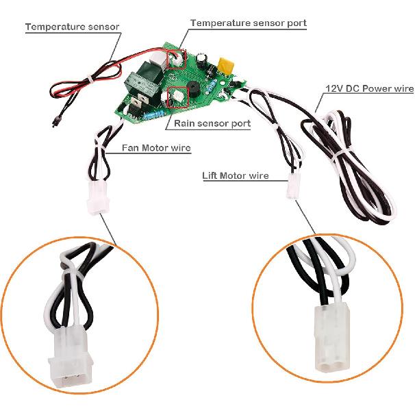 Запасная печатная плата для кровельных люков Maxxfan MaxxAir Deluxe RV, совместимая с моделями 10A21275K, 10B21275K, 10C21275K, 10A21275KZ,