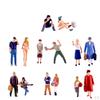 2 Pieces 1/64 People Figures Set Layout S Scale DIY Projects Micro Landscape Movie Props Resin