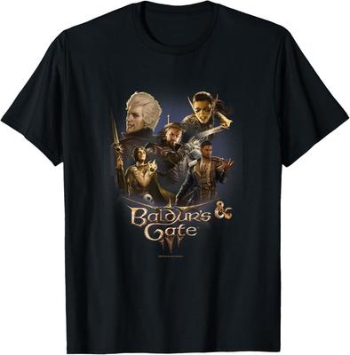 Футболка с группой спутников из Dungeons and Dragons Baldur's Gate III