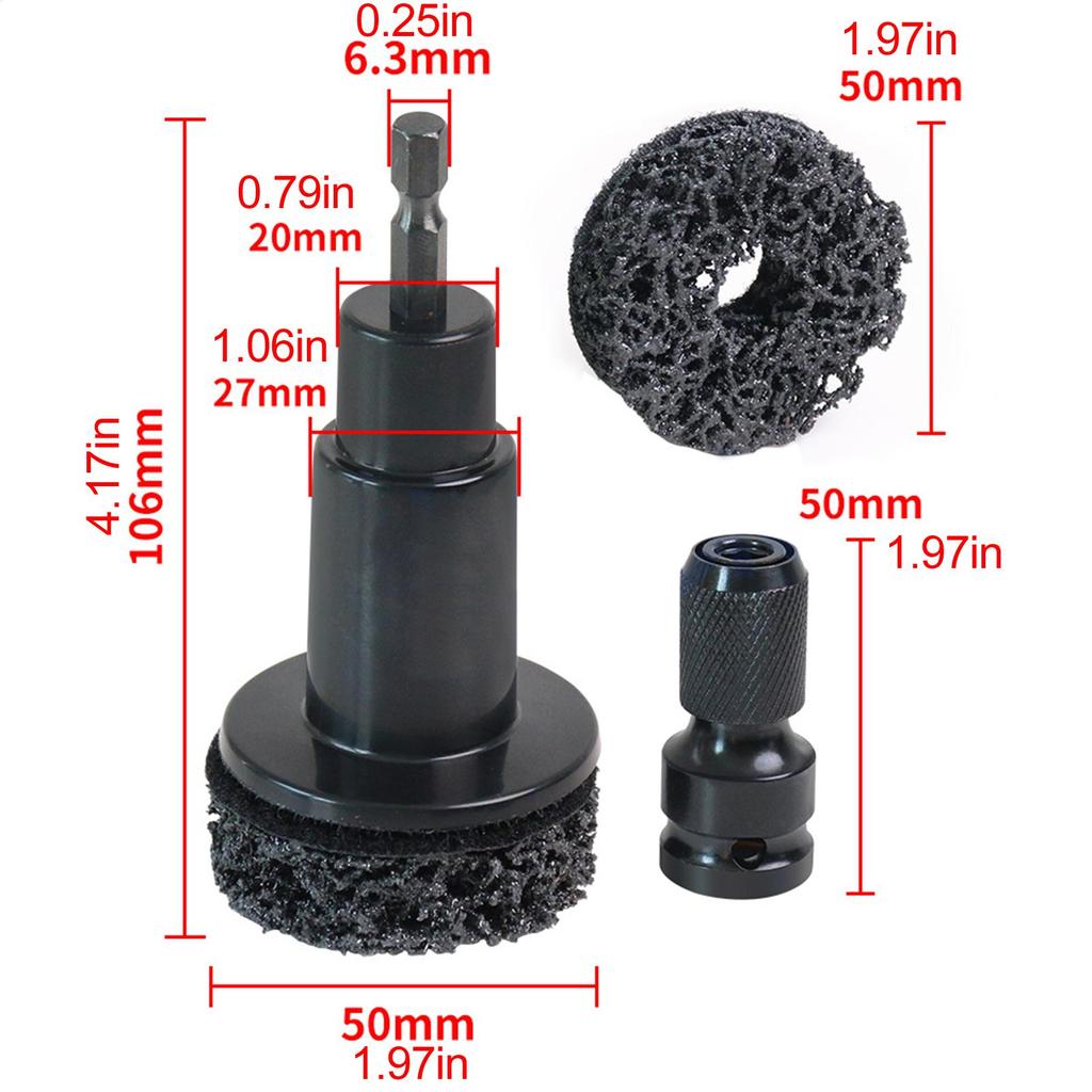 Wheel Stud Cleaner Wheel Stud Hub Cleaner Rust Remover Grinding Heads Polish Maintenance Tools for Rotors Vehicle Truck Auto