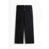 H M Loose HigH Waist Jeans Black