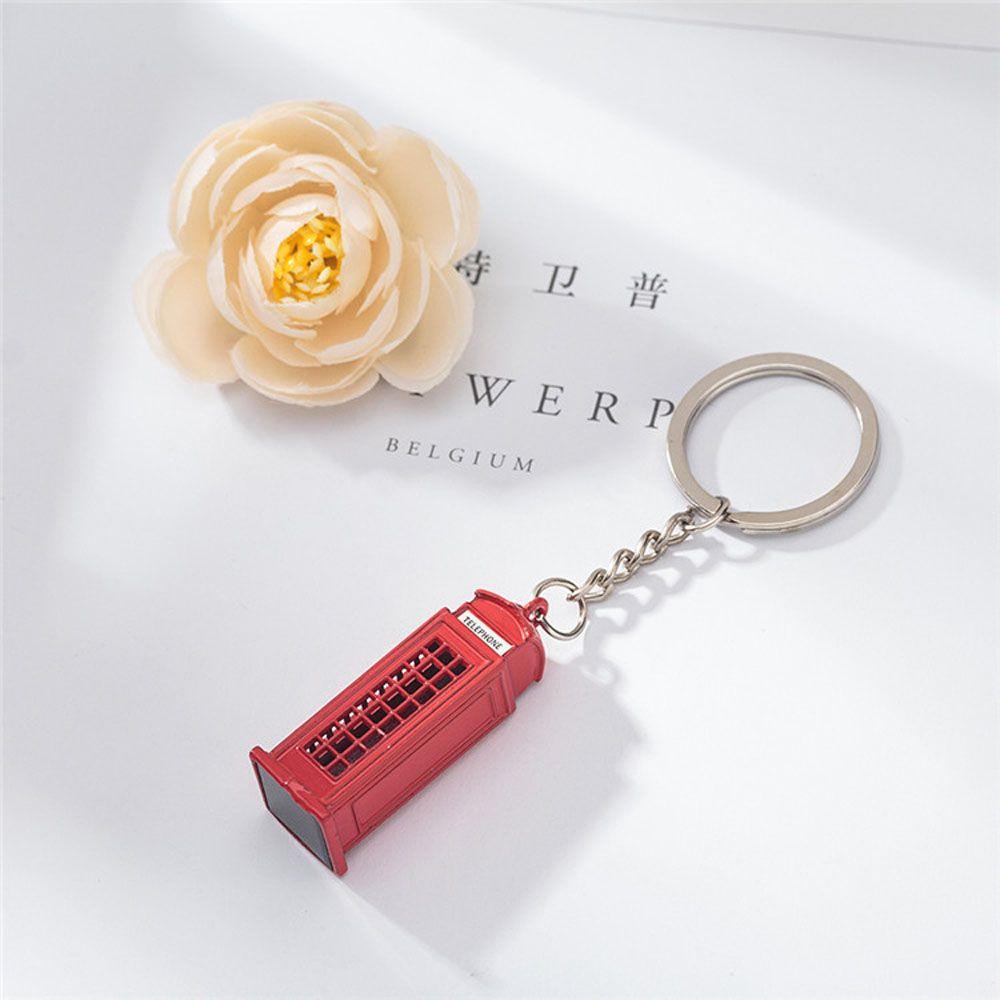 Creative Trendy Decoration Chain Red&Blue Mail Box Key Chain Fashion Accessories Key Ring Jewelry
