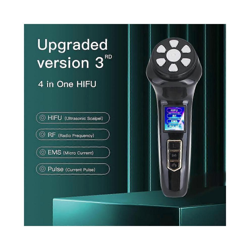 (EU Plug) NEW 4 in 1 Mini HiFu Ultrasound RF EMS MFIP Pulse Facial Lifting Skin Tightening Anti Wrinkle Massager SPA Beauty Device