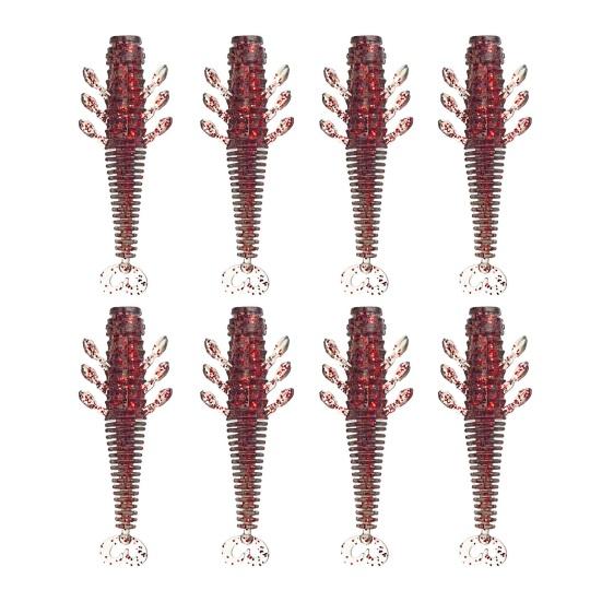 8Pcs/Set 6CM/2.15G Soft Shrimp Lure Realistic Bionic Colorful Scorpion Shrimp Floating Artificial Shrimp Bait Freshwater Saltwater Snakehead