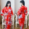 Women's Plus Size Peacock Tang Suit Silk-Issue Bathrobe Pajamas