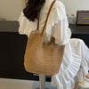 2025 New Straw Bag Niche Hand-woven Bag Women's Bag Large Capacity Seaside Vacation Shoulder Bag Tote Bag Tide