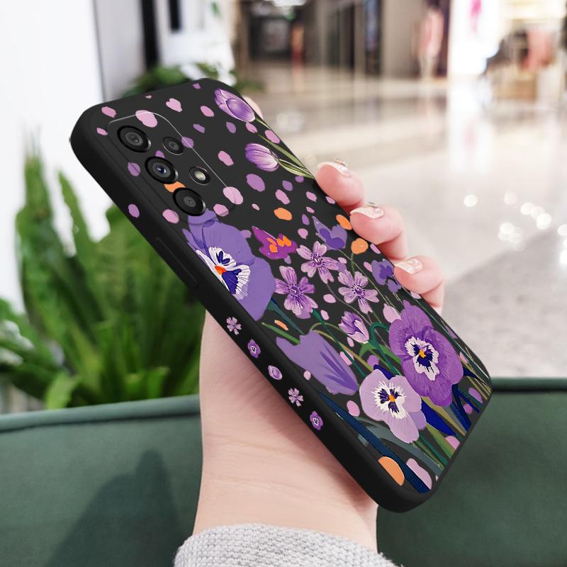 Фиолетовый Чехол-Брелок Тюльпан Для Samsung Galaxy A73 A53 A33 A23 A13 A03 A72 A52 A52S A32 A22 A12 A02 A02S A71 A51 A31 A21S 4G 5G Чехол