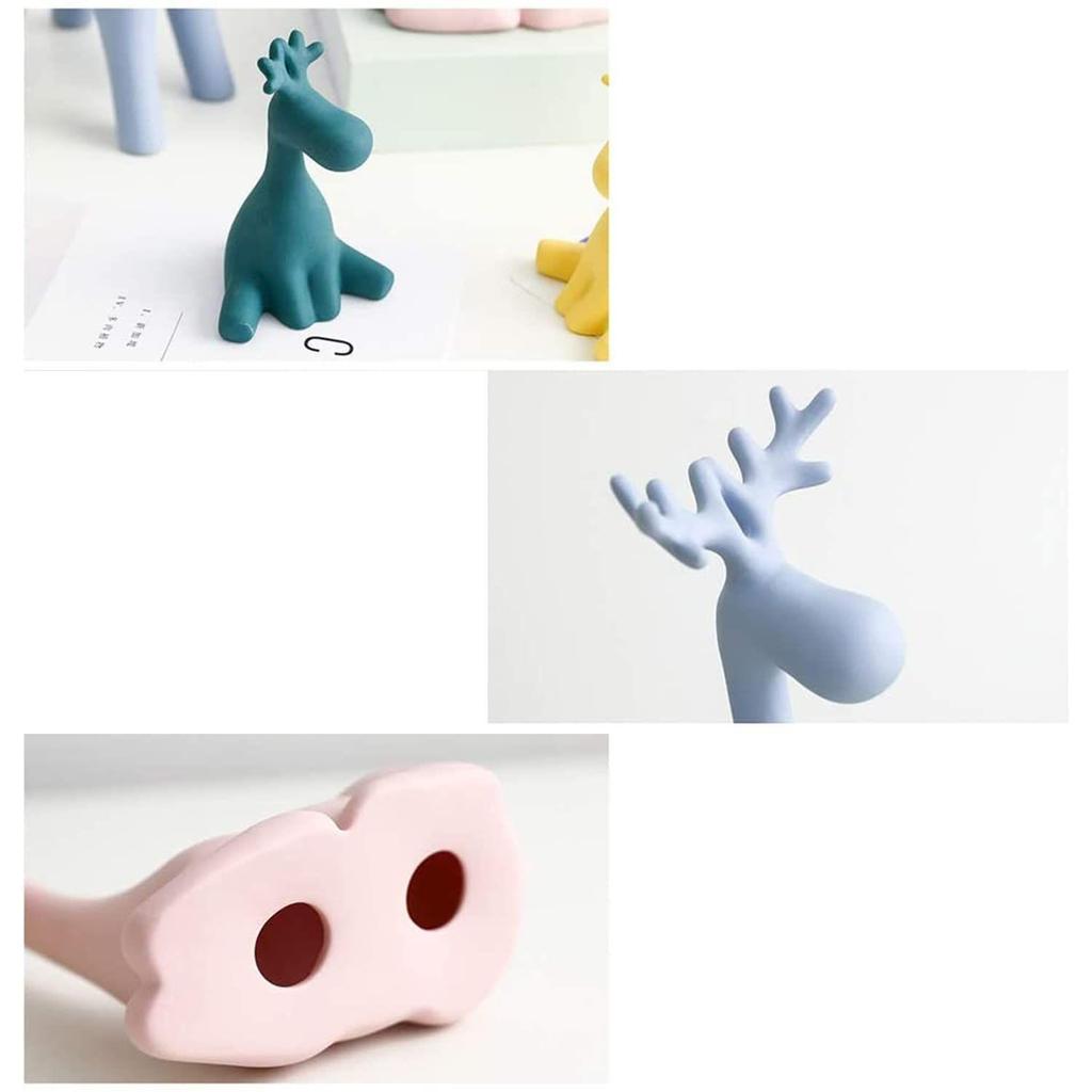 Статуэтка семьи оленей для домашнего декора | Набор фигурок из смолы (Упаковка из 4 штук, разноцветная)