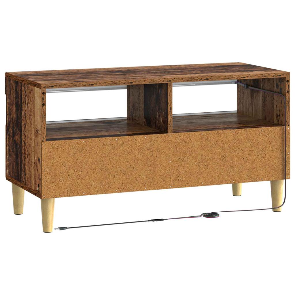 LED TV Stand Reclaimed Wood Engineered Wood