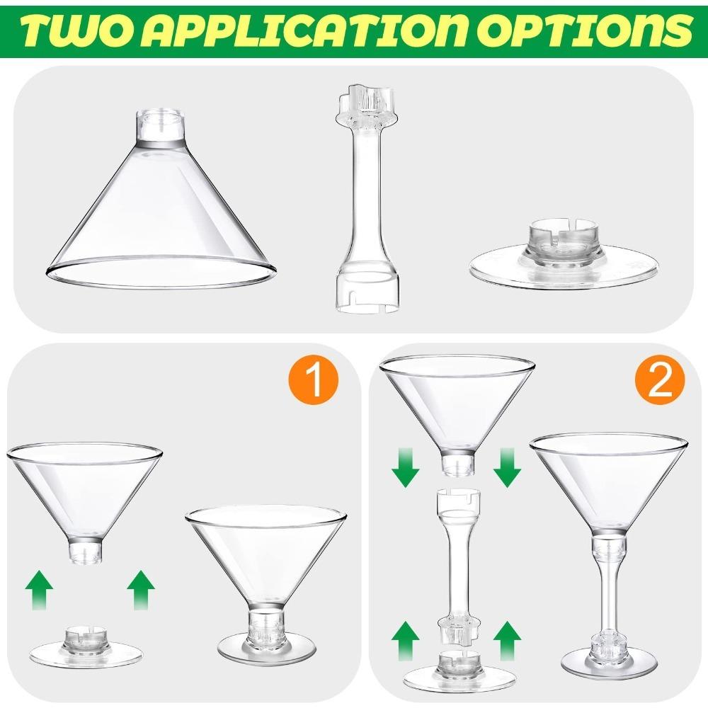 5PCS Disposable Glasses Clear Red Wine Goblet Mousse Cup For Outdoor Party Bar Wedding