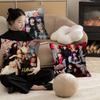 H-Hana Kpop Style Maple Design Cushion Cover Happy Autumn Harvest Decor Holiday Decorati Pillow Cover