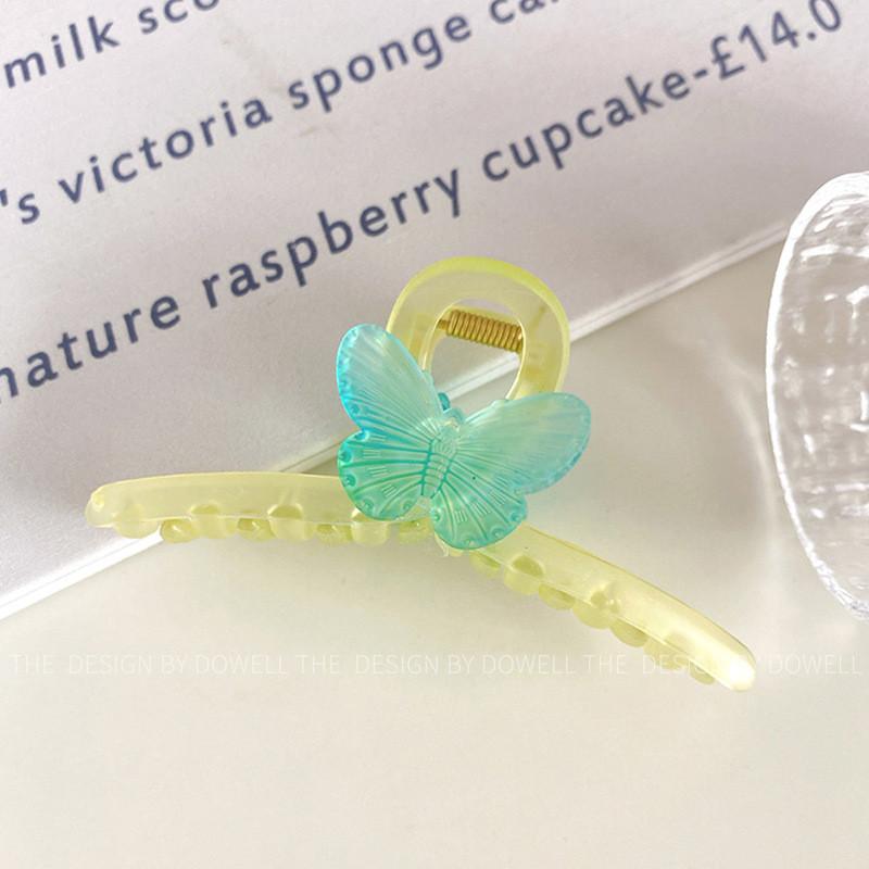 Elegant Green Butterfly Hair Claw Clip For Spring Stylish Fresh Women Accessories