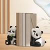 2x Cute Panda Bookends Decorative Home Office Ornaments Magazines Cookbooks Shelves Book