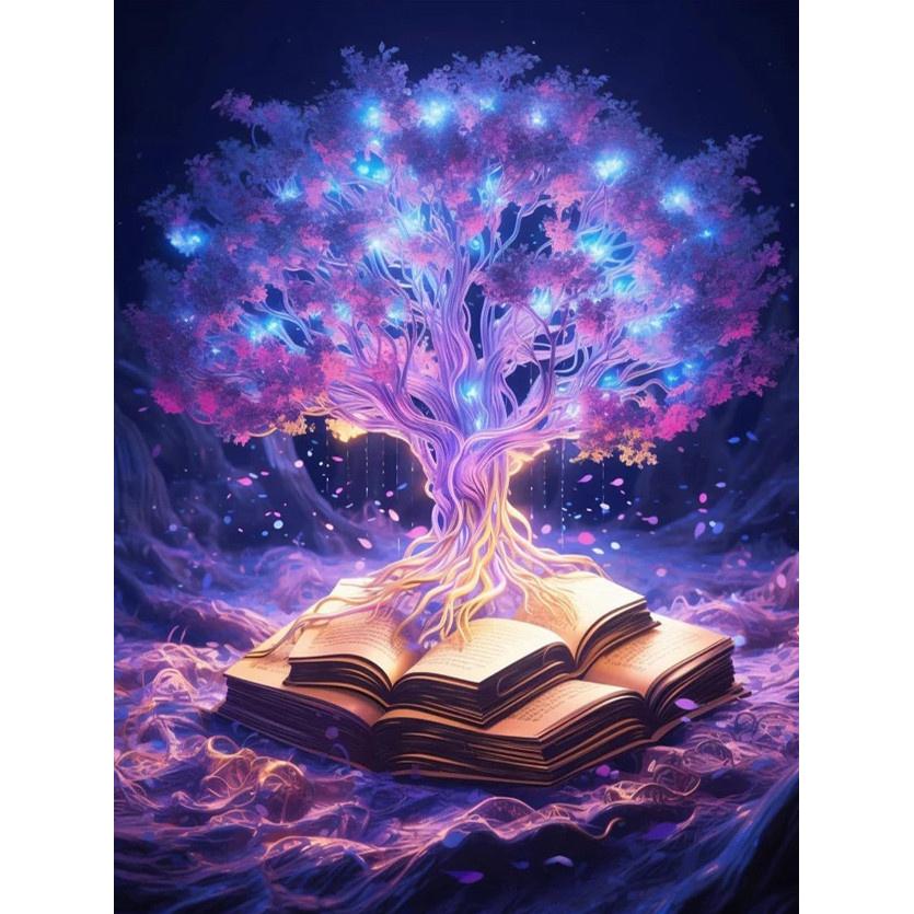 Diamond Mosaic Landscape 5d Painting Tree of Life Diy Embroidery Book Art Gift Set Home Decorative Rhinestone Pictures