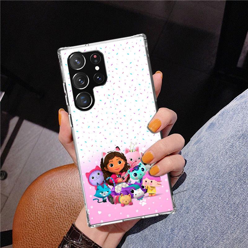 Cartoon Gabbys Dollhouse Phnoe Case for Samsung Galaxy S26 S25 Edge S23 S24 Ultra S22 Plus S21 S20 FE Unique Cover Soft Coque Ga