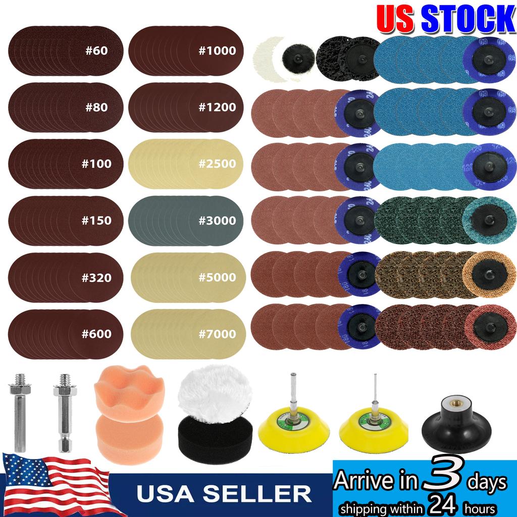 Sanding Discs Pad Variety Kit for Drill Grinder Rotary Tools 60-10000 Grit Wet/Dry Sanding Paper Waxing Foam Polish Pads For Car