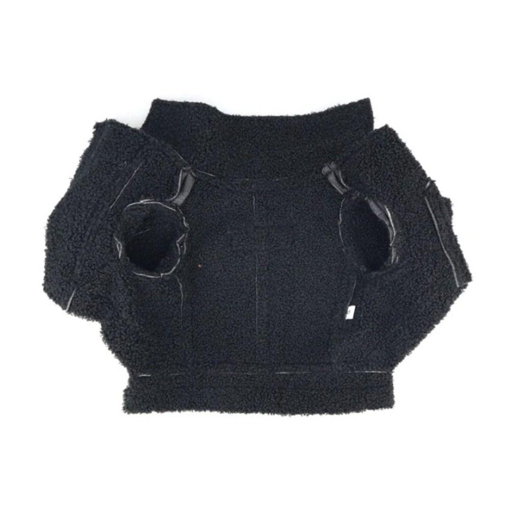 Windproof Dog Motorcycle Jacket Thickened Winter Pet Clothes Dog Fur Jackets For Autumn/Winter