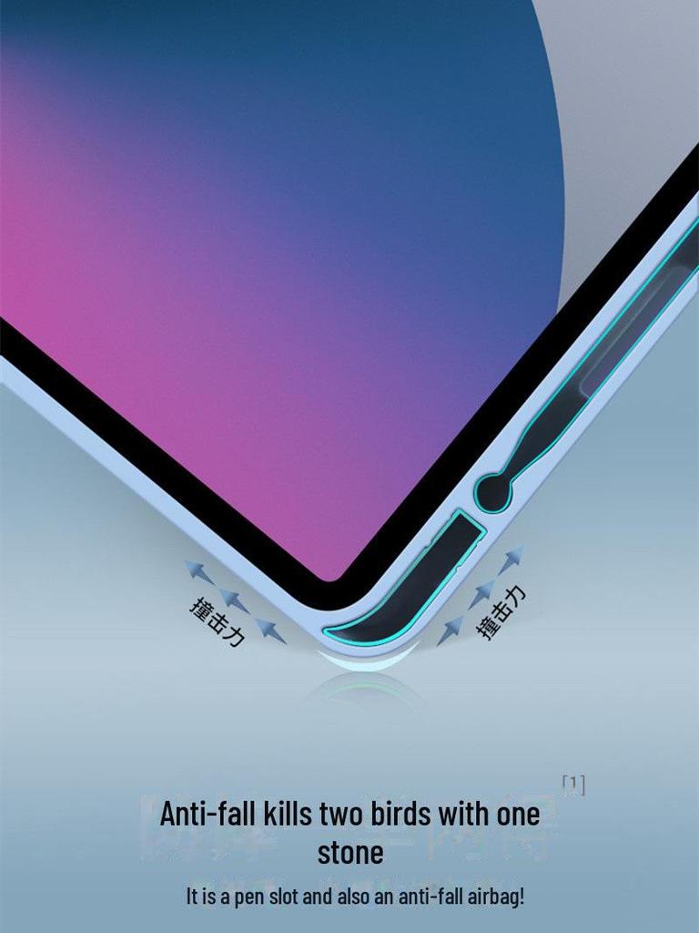 Защитный чехол для iPad 10,9" с гнездом для стилуса: Совместимо с Air 11, Pro 13, Soft Shell для iPad 10.2, соответствует цвету